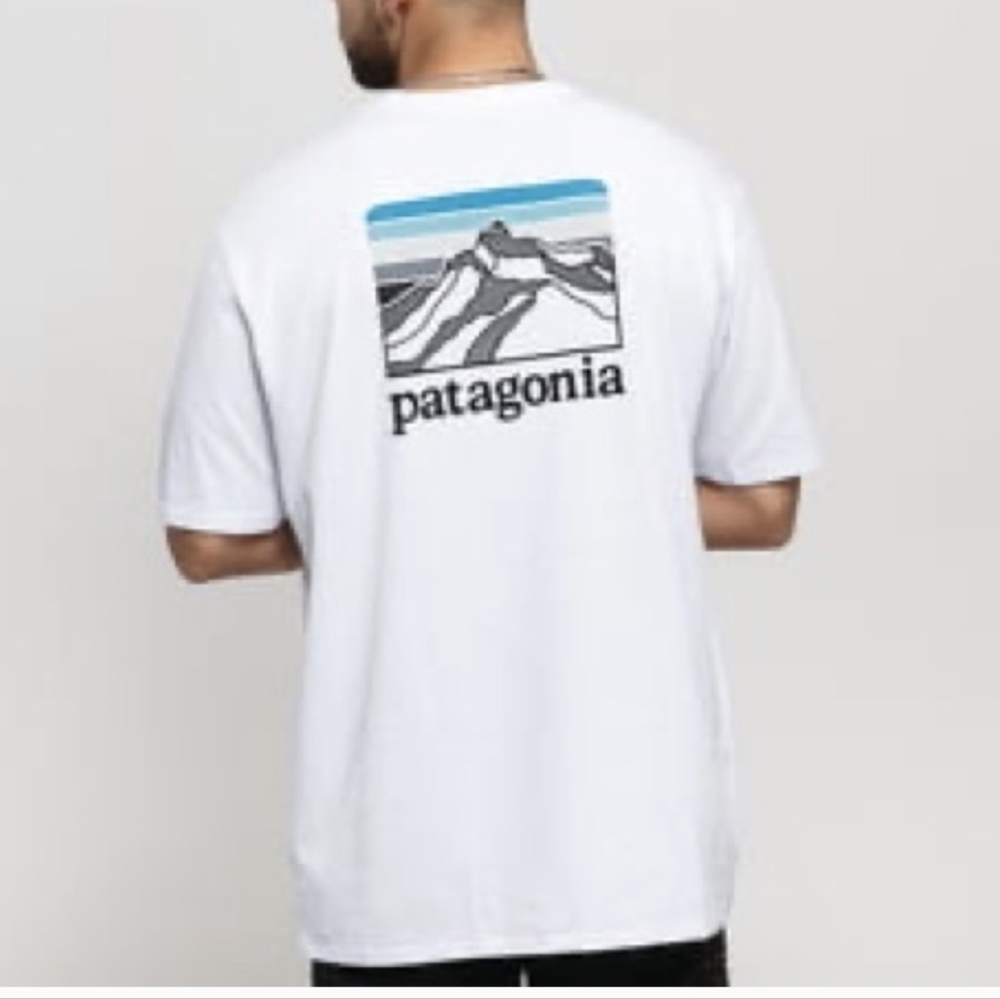 Patagonia Line Logo Ridge Pocket Responsibili-Tee S Distressed Graphic T-shirt